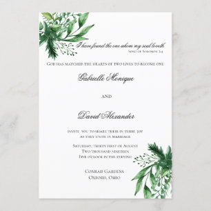 L'aquarelle élégante part du faire-part de mariage