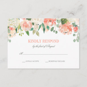 L'aquarelle en pastel fleurit épousant RSVP