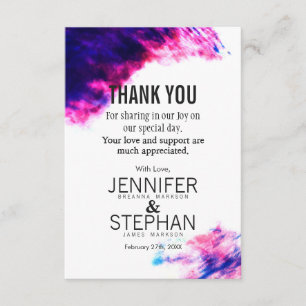 L'aquarelle moderne tache des cartes de Merci