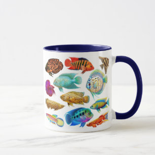 L'aquarium d'eau douce pêche la tasse