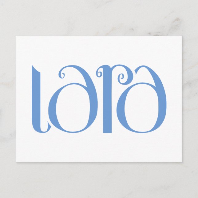 Lara blue Postcard (Front)