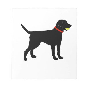 Larador Fetch, Black Lab play ball Notepad