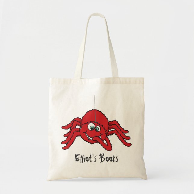 L'araignée rouge d'amusement badine le sac (Devant)