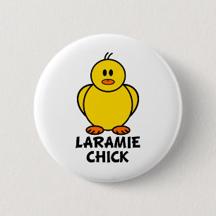 Laramie Wyoming Chick 2 Inch Round Button