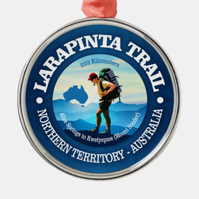 Larapinta Trail (Hiker C) Metal Ornament (Front)