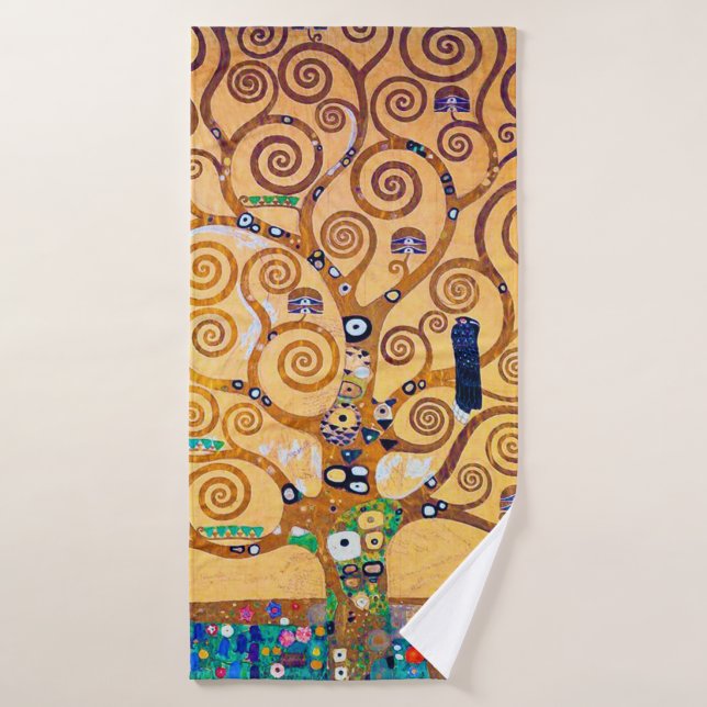 L'arbre de vie (détail), Klimt (Serviette de bain)