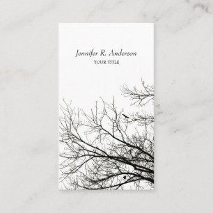 L'arbre silhouette le carte de visite créatif de