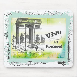 L'Arc de Triomphe Collage Art Mouse Pad