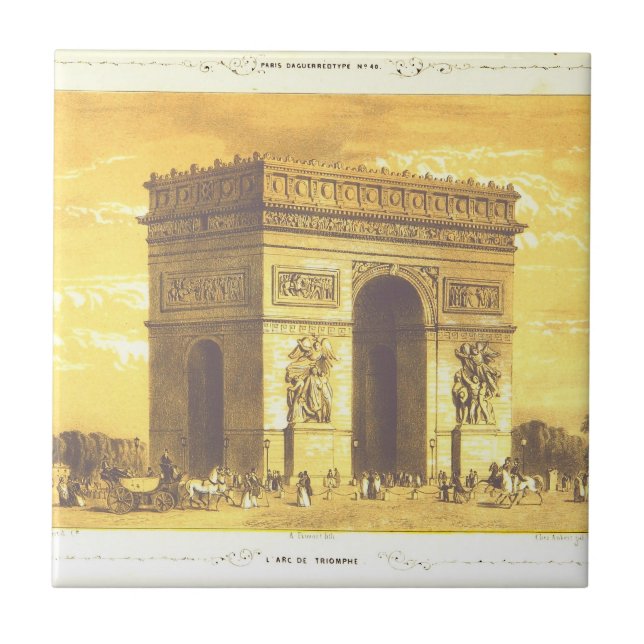 L'Arc de Triomphe, Paris 1840 Tile (Front)