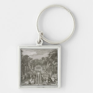 L'Arc de Triomphe, Versailles (engraving) Keychain