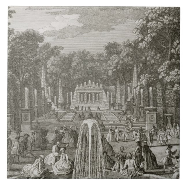 L'Arc de Triomphe, Versailles (engraving) Tile (Front)
