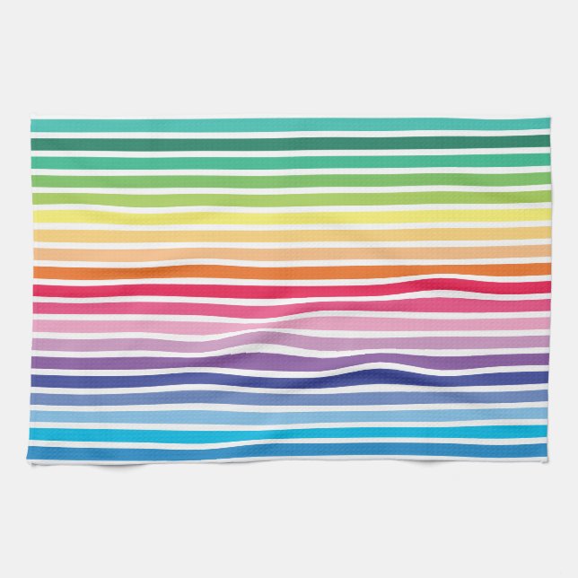 L'arc-en-ciel barre la serviette de cuisine (Horizontal)