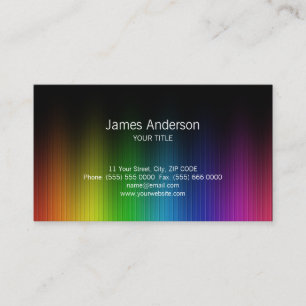 L'arc-en-ciel colore le carte de visite créatif