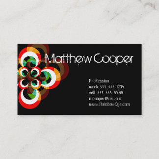 L'arc-en-ciel observe des cartes de visite