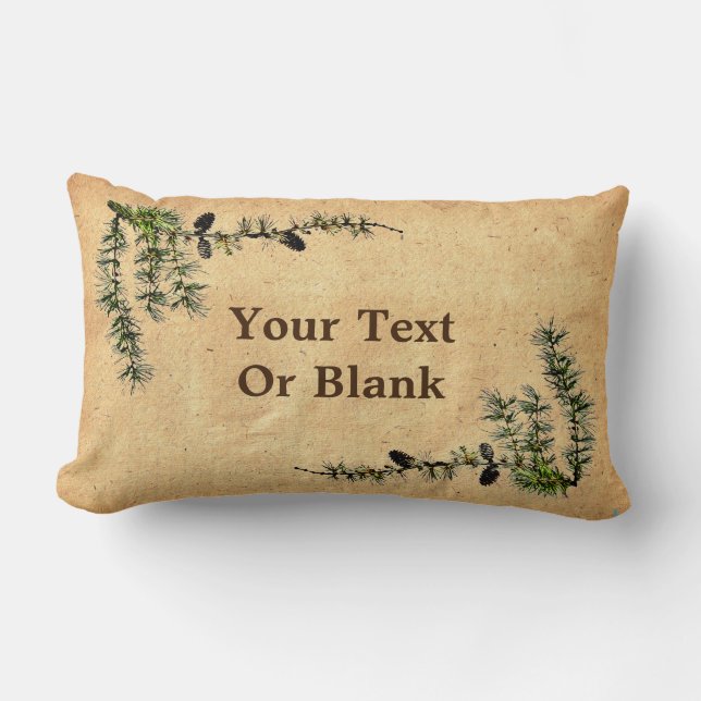 Larch Branch Lumbar Pillow (Front)