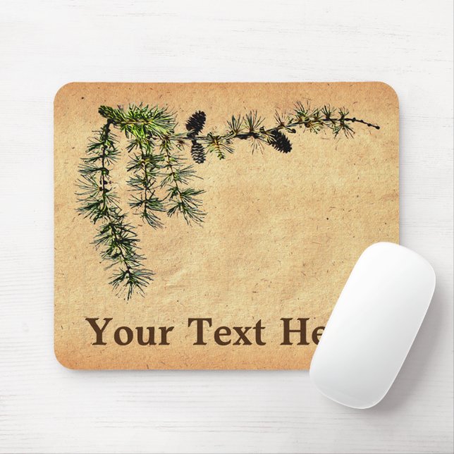 Larch Branch Mouse Pad (With Mouse)