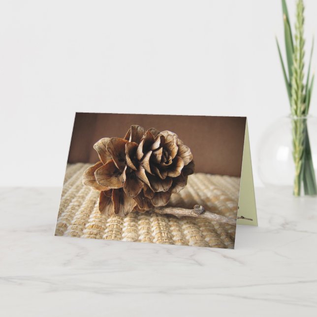 Larch Cone Birthday Card (Front)