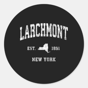 Larchmont New York Ny Athletic Sports Classic Round Sticker
