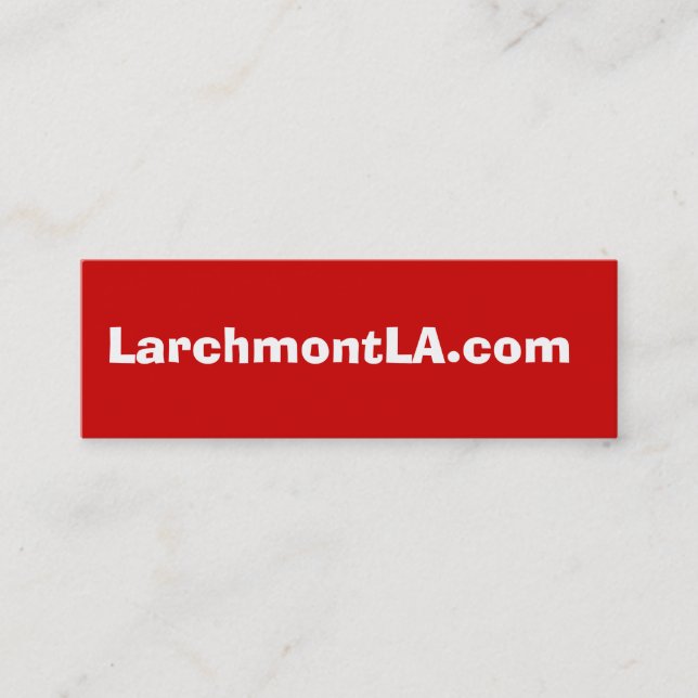 LarchmontLA.com Mini Business Card (Front)
