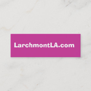LarchmontLA.com on Facebook (Pink) Mini Business Card