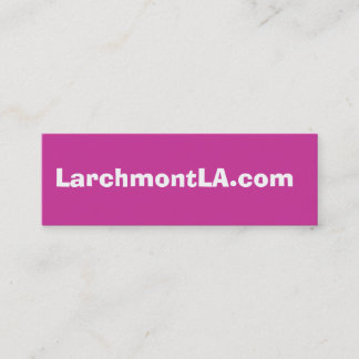 LarchmontLA.com on Facebook (Pink) Mini Business Card
