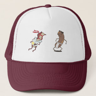Lard contre le casquette de saucisse