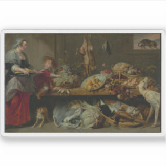 Larder Still Life with Housekeeper and Young Boy