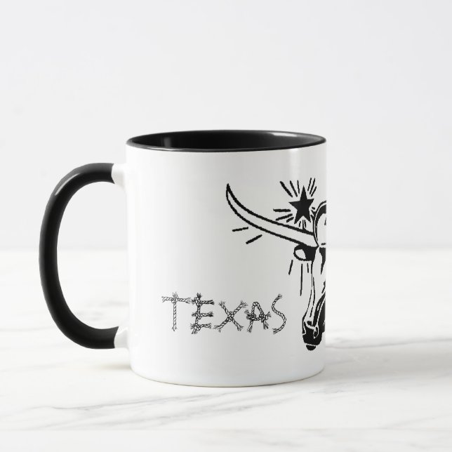 Laredo Texas Longhorn Ceramic Mug (Left)