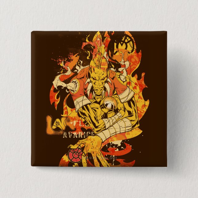 Larfleeze - Agent Orange 10 2 Inch Square Button (Front)