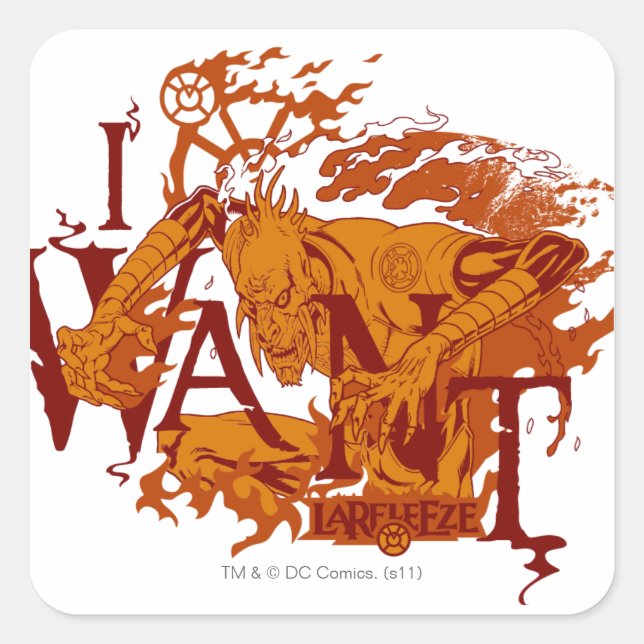 Larfleeze - Agent Orange 12 Square Sticker (Front)