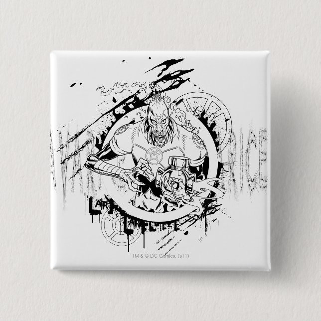 Larfleeze - Agent Orange 15 2 Inch Square Button (Front)