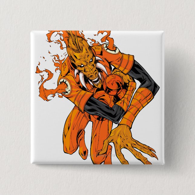 Larfleeze - Agent Orange 7 2 Inch Square Button (Front)