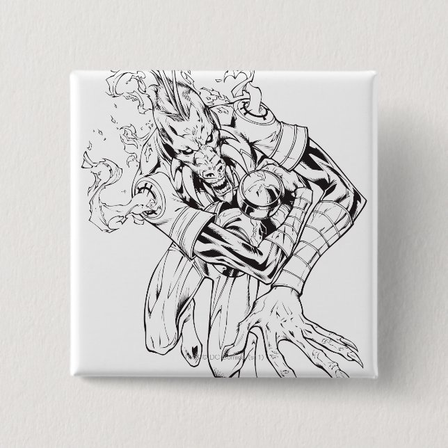 Larfleeze - Agent Orange 9 2 Inch Square Button (Front)