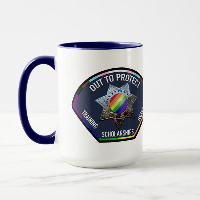 Large 15 oz Sortie Pour Protéger La Mug (Gauche)