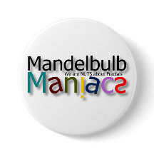 Large, 3 Inch Round Maniac Button