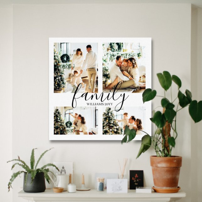 Large 4 Photo White Family Collage Canvas Print (Creator Uploaded)