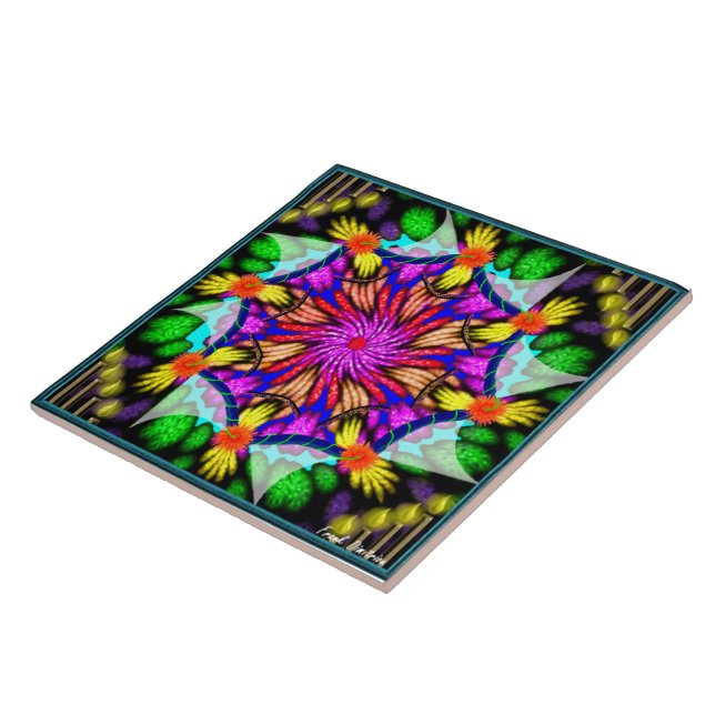 Large (6" X 6") Ceramic Photo Tile (Side)