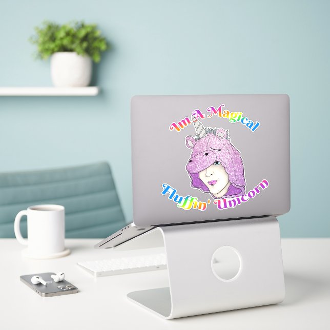 Large 8" x 8" Custom-Cut Vinyl Sticker (Laptop On Desk)