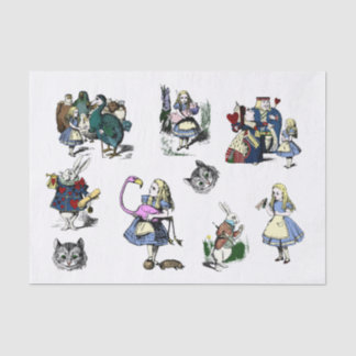 Large Alice in Wonderland Classic decoupage craft Tissue Paper