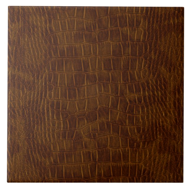 Large Aligator Crocodile Ceramic Tile (Front)