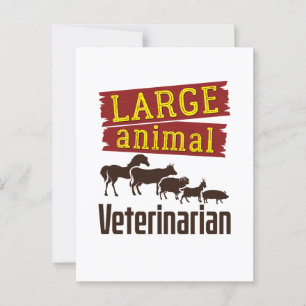 Large Animal Veterinarian Postcard