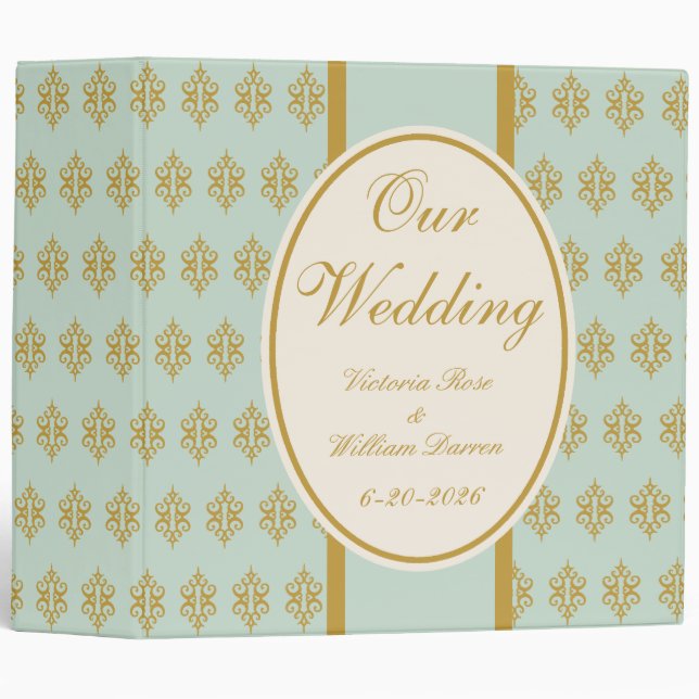 Large Antique Lace Wedding Scrapbook Binder (Front/Spine)