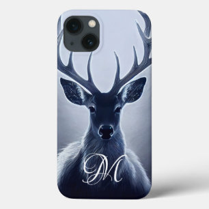 Large Antler Stag Deer with Monogram Case-Mate iPh iPhone 13 Case