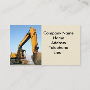 Large Backhoe Business Card