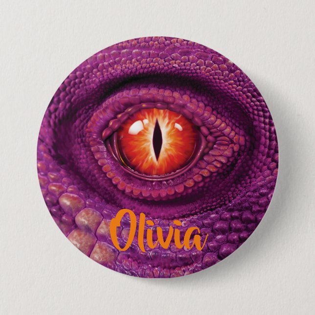 Large Badge with monogram Dragon's Eye 3 Inch Round Button (Front)