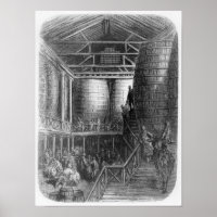 Large barrels in a brewery
