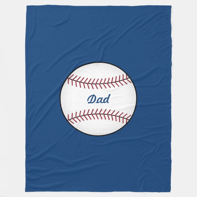 Large Baseball Throw Blanket (Front)