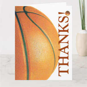 Large Basketball Thank You Coach! Card