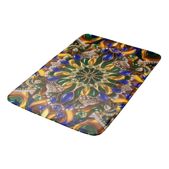 Large bath mat with Brazil Colours (Angled)