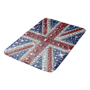 Large bath mat with British Colours
